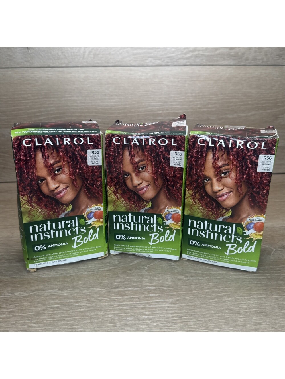 3 PACK Clairol R56 Auburn  Natural Instincts Bold Permanent Hair Color Dye